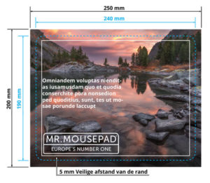 print voorlagen correct aanleggen 240x190 mm standaard mousepad